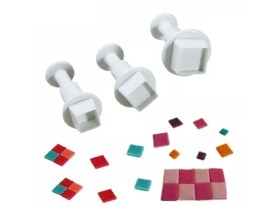 Set 3 cortantes expulsores cuadrados 